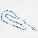 Chapelet en argent et pierre - Agate bleue