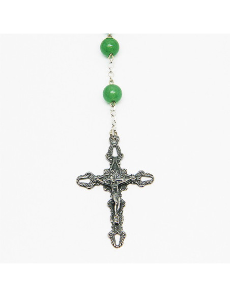 Chapelet en argent et pierre - Aventurine