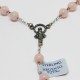 Chapelet en argent et pierre - Rhodonite