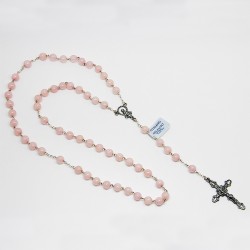 Chapelet en argent et pierre - Rhodonite