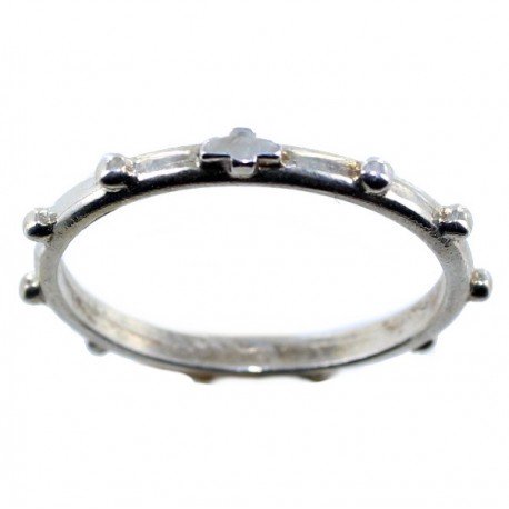 Bague dizaine métal argent  