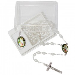 Rosary with box and medal - Guardian Angel