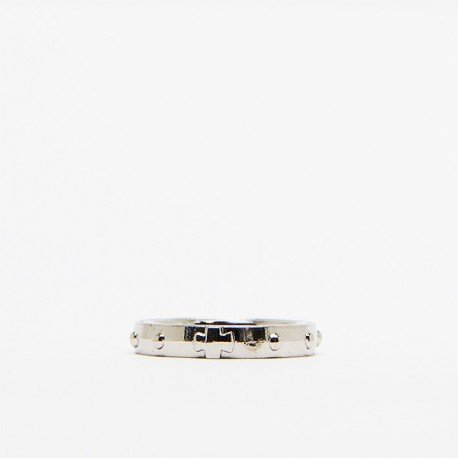 Bague dizaine métal argent  