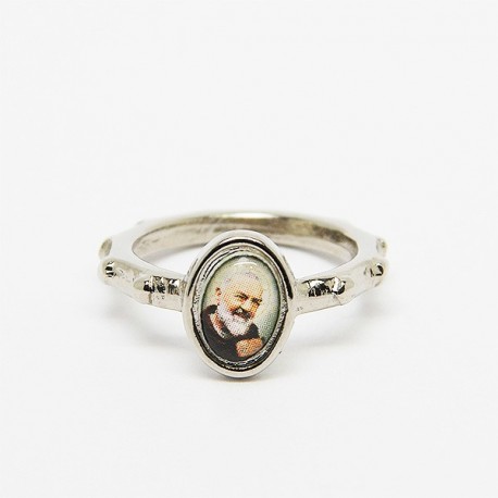 Bague dizaine métal argent  