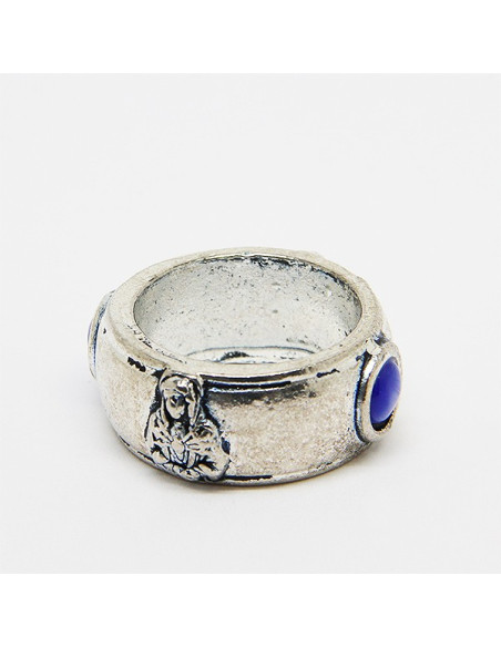 Bague dizaine Sainte Rita métal argenté