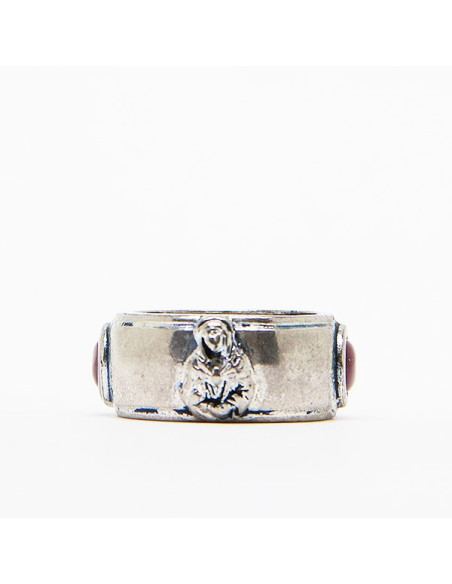 Bague dizaine Sainte Rita métal argenté