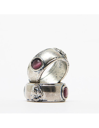 Bague dizaine Sainte Rita métal argenté