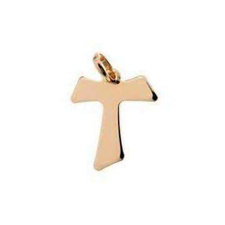 Croix avec Christ plaqué or 30 mm