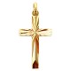 Croix avec Christ  plaqué or 40 mm