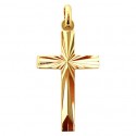 Striated cross plated gold - 30 mm