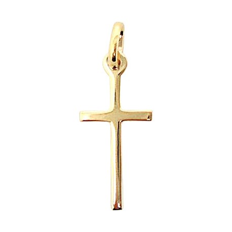 Croix avec Christ plaqué or 30 mm