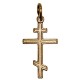 Croix avec Christ plaqué or 30 mm