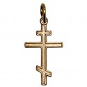 Orthodoxe cross plated gold - 25 mm