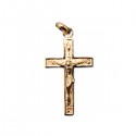 Cross with Christ plated gold - 30 mm