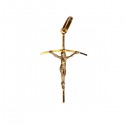 Cross with Christ plated gold - 40 mm