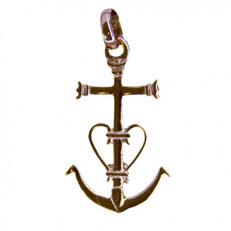 Croix avec Christ plaqué or 30 mm