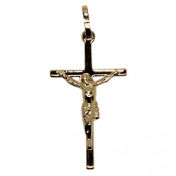 Cross with Christ plated gold