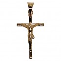 Croix Avec Christ plaqué or 25 mm
