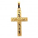 Croix avec Christ plaqué or 30 mm