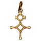 Croix avec Christ  plaqué or 40 mm