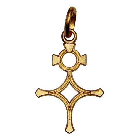 Croix avec Christ  plaqué or 40 mm