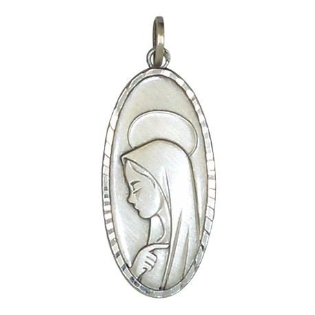 Médaille de la Vierge Marie 30 mm - Argent 925