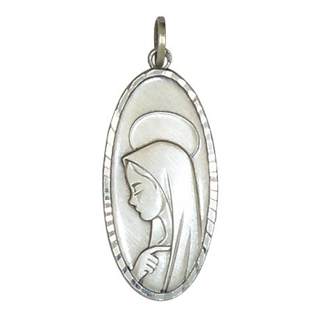 Médaille de la Vierge Marie 30 mm - Argent 925