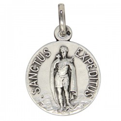 Médaille de Saint Expedit 18 mm - Argent 925