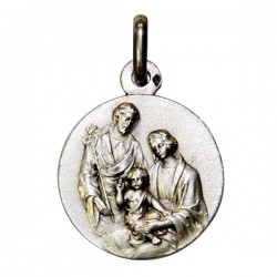 Médaille de la Sainte Famille 18 mm - Argent 925
