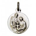 Médaille de la Sainte Famille 18 mm - Argent 925