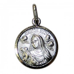 Médaille de Sainte Rita 14 mm - Argent 925
