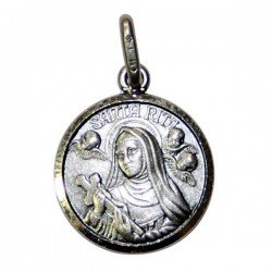 Médaille de Sainte Rita 14 mm - Argent 925
