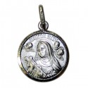 Médaille de Sainte Rita 14 mm - Argent 925