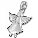 Angel pendant with heart - silver 925