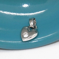 Pendentif Cœur avec Strass  - Argent 925