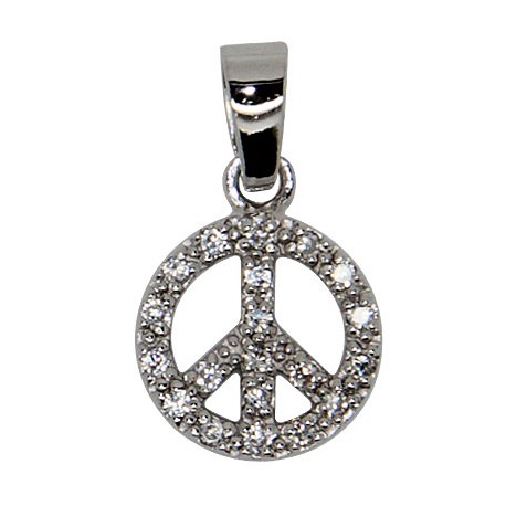 Pendentif Cœur avec Strass  - Argent 925