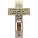 Croce in legno con angelo in terracotta - 20 cm