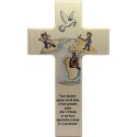 Houten kruis voor kinderkamer met tekst - 20 cm