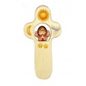 Cruz de madera Rose Angel - 15 cm