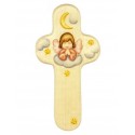 Rose Angel houten kruis - 15 cm