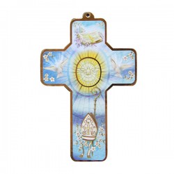 Communie houten kruis - 13 cm