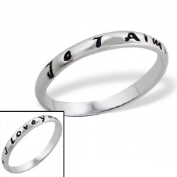 Bague "Je t'aime,I love You." - argent 925 - Taille 7 