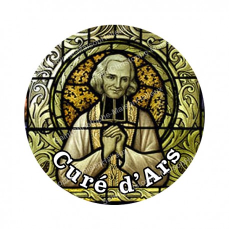 Autocollants ronds - 45mm - "Curé d'Ars" - planche 24 pièces