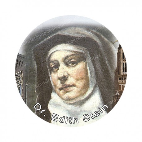 Autocollants ronds - 45mm - "Edith Stein" - planche 24 pièces