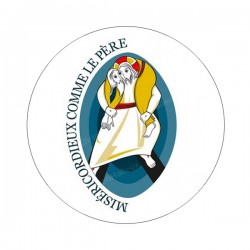 Autocollants ronds - 45mm - "Jubilé Miséricorde" - planche 24 pièces