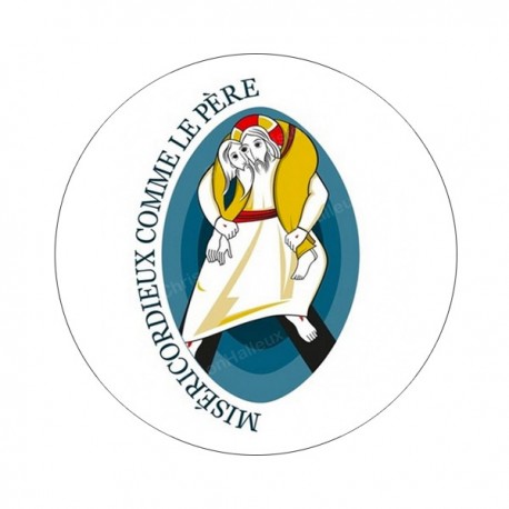 Autocollants ronds - 45mm - "Jubilé Miséricorde" - planche 24 pièces