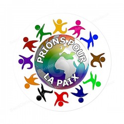 Autocollants ronds - 45 mm - "Croix bleue" - 120 pièces