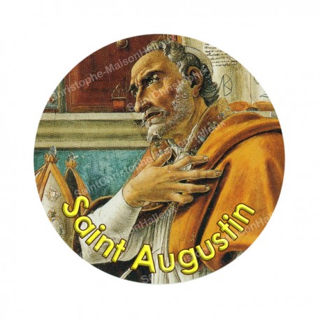 Autocollants ronds - 45mm - "Saint Augustin" - planche 24 pièces