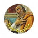 Autocollants ronds - 45mm - "Saint Augustin" - planche 24 pièces