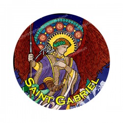 Autocollants ronds - 45mm - "Saint Gabriel" - planche 24 pièces